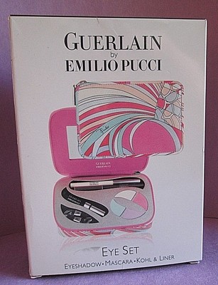 Guerlain by Emilio Pucci Eye Set Bag Eyeshadow Mascara Kohl & Liner Vintage RARE