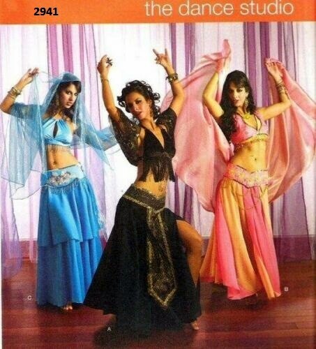 OOP Simplicity Belly Dance Costume Sewing Pattern Halloween Misses Size You Pick - Picture 7 of 10
