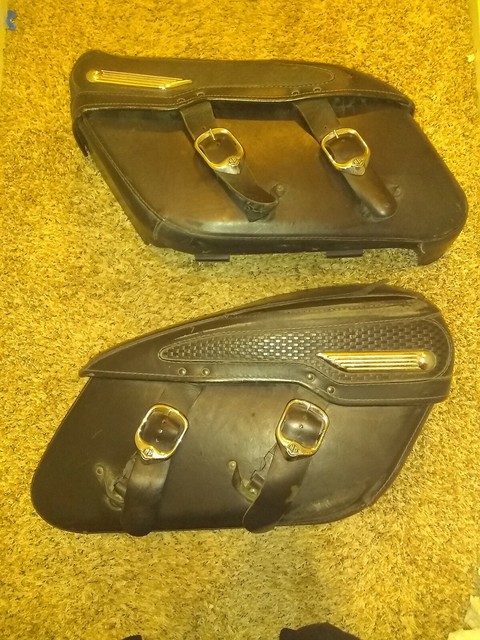 hard leather saddlebags