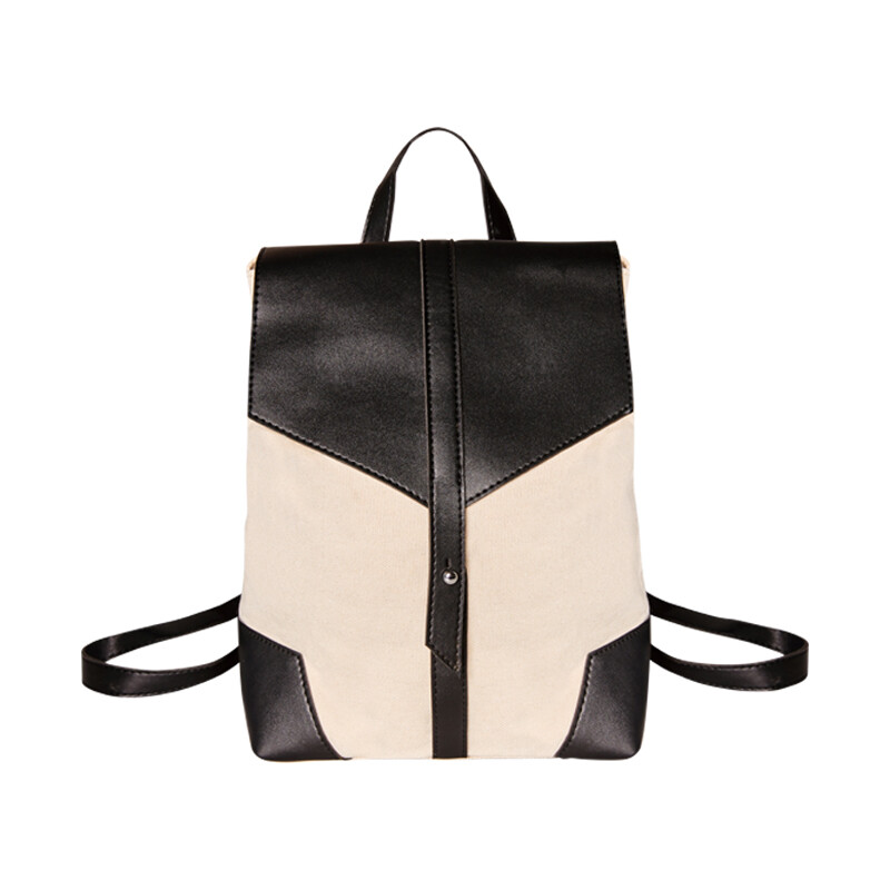 Deux Lux Demi Backpack VEGAN Leather Straps Canvas Body