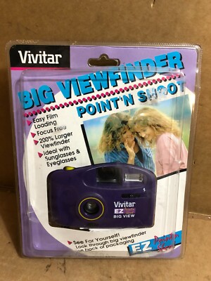 Vivitar EZ Point’N Shoot Big View 35mm Camera New In The Box Purple 082393 
