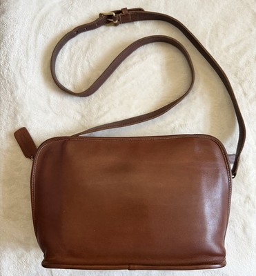 RARE Vintage COACH Brown Leather SHOULDER Bag Old Authentic 725-9211 Made in USA