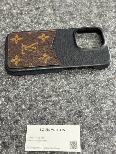 Louis Vuitton Monogram Bumper Pallas iPhone 14 iPhone Case Cover Black Brown - Photo 6 sur 10