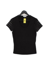 Austin Reed Women's Top M Black Viscose with Elastane Basic