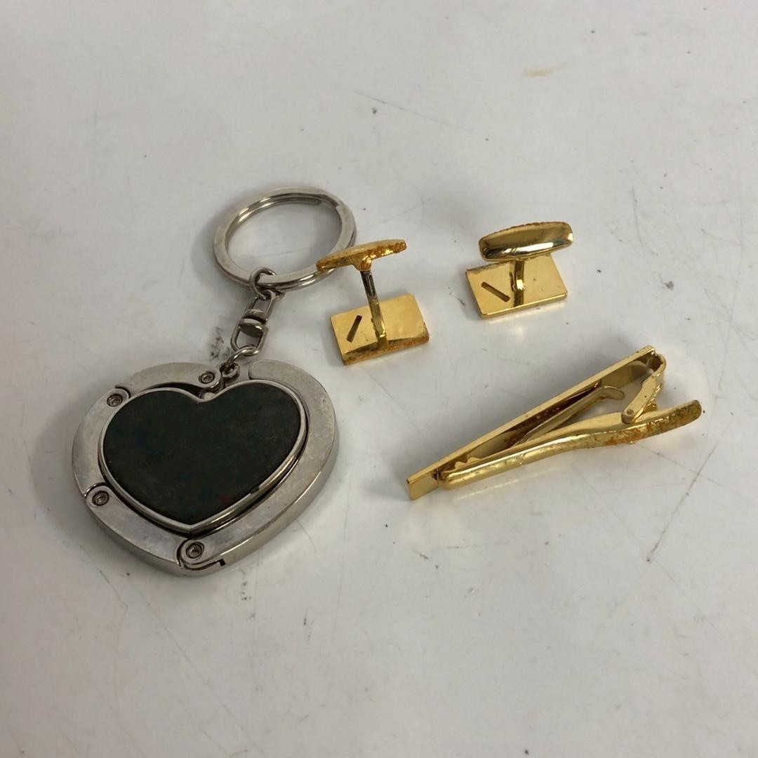 YSL Yves Saint Laurent Tie Pin Cufflinks Keychain Bulk thumbnail 2
