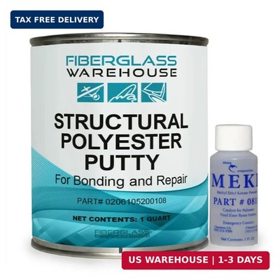 Structural Polyester Putty for Bonding and Repair - Filled with Fiberglass Fiber