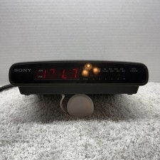Vintage Sony Dream Machine ICF-C420 Dual Alarm AM/FM Clock Radio Wood Grain