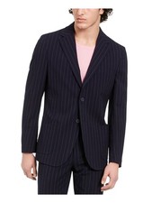 DKNY Mens Navy Striped Jacket 42R