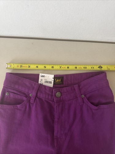 Women’s Size W25/M Lee Wide Leg Long Size Purple Jeans New With Tags - Picture 8 of 12