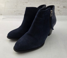Vionic Anne Ankle Boots Womens 7 Blue Suede C...