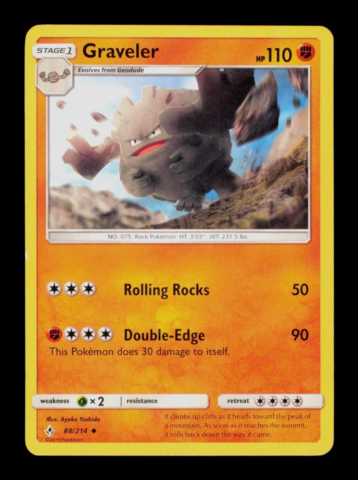 Graveler 88/214 Pokemon Unbroken Bonds Trading Card TC