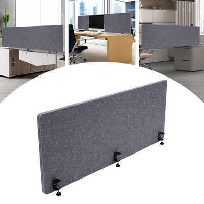 59×23in Office Partition Rectangle Desktop Privacy Panel Polyester Desk Divider