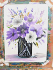 LOVELESS PURPLE FLOWERS -  11 x 15  on paper living room decor COA — photo 9