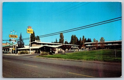 Golden Key Motel Auburn CA Postcard I-80 US-40 Western Motels AAA Vintage C450