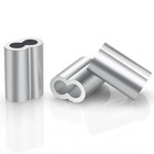 1/4''(6mm) Aluminum Crimping Loop Sleeve 30PCS, Cable Ferrule Wire Rope Sleev...