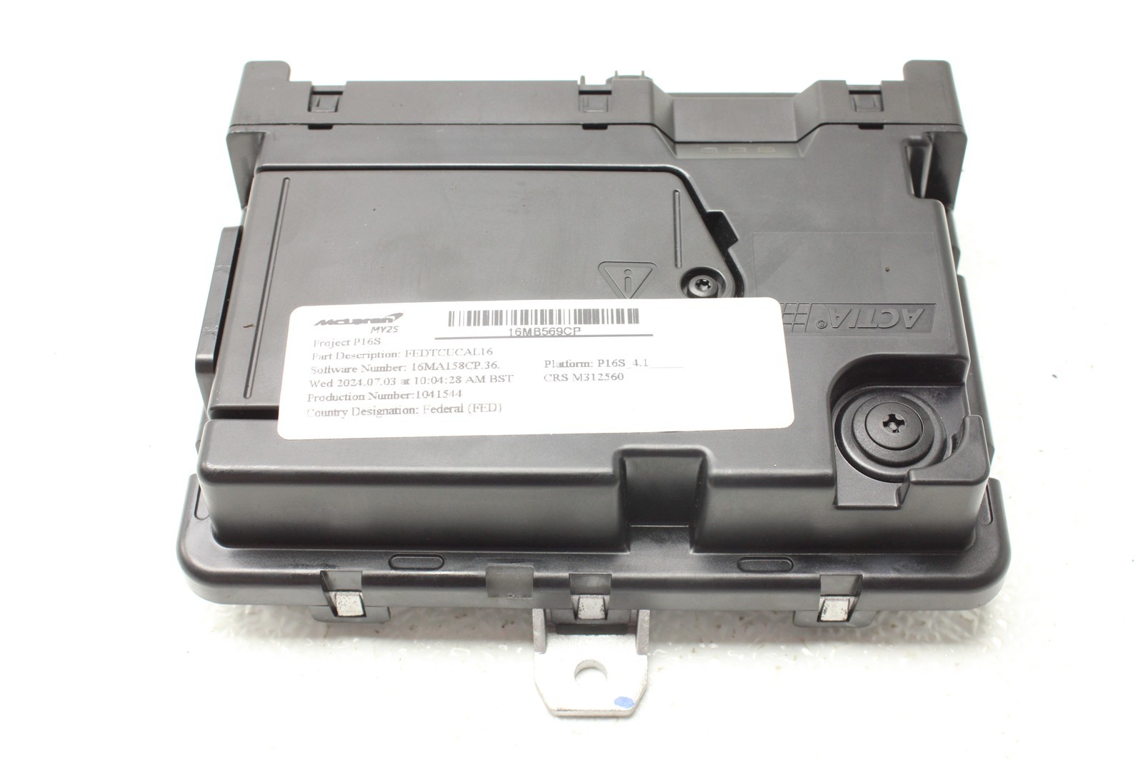 2025 McLaren Artura Actla Nordic AB Control Module 16MB090CP 16MB569CP