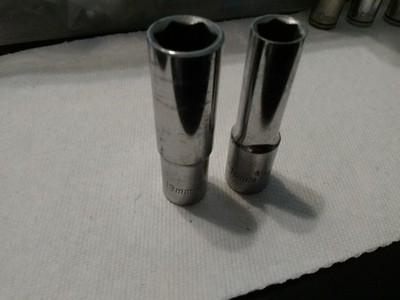AmPro 10mm & 13mm Socket 6pt Standard Deep Well Metric 3/8'' Drive