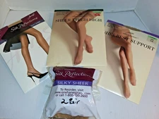 Hanes Sheer + Sheer Caress Pantyhose 6 Pair Average Nylon Sand Little Color