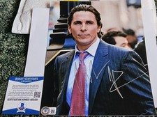 CHRISTIAN BALE SIGNED 8x10 AUTOGRAPHED PHOTO ~ BECKETT BAS AUTO ~ BATMAN
