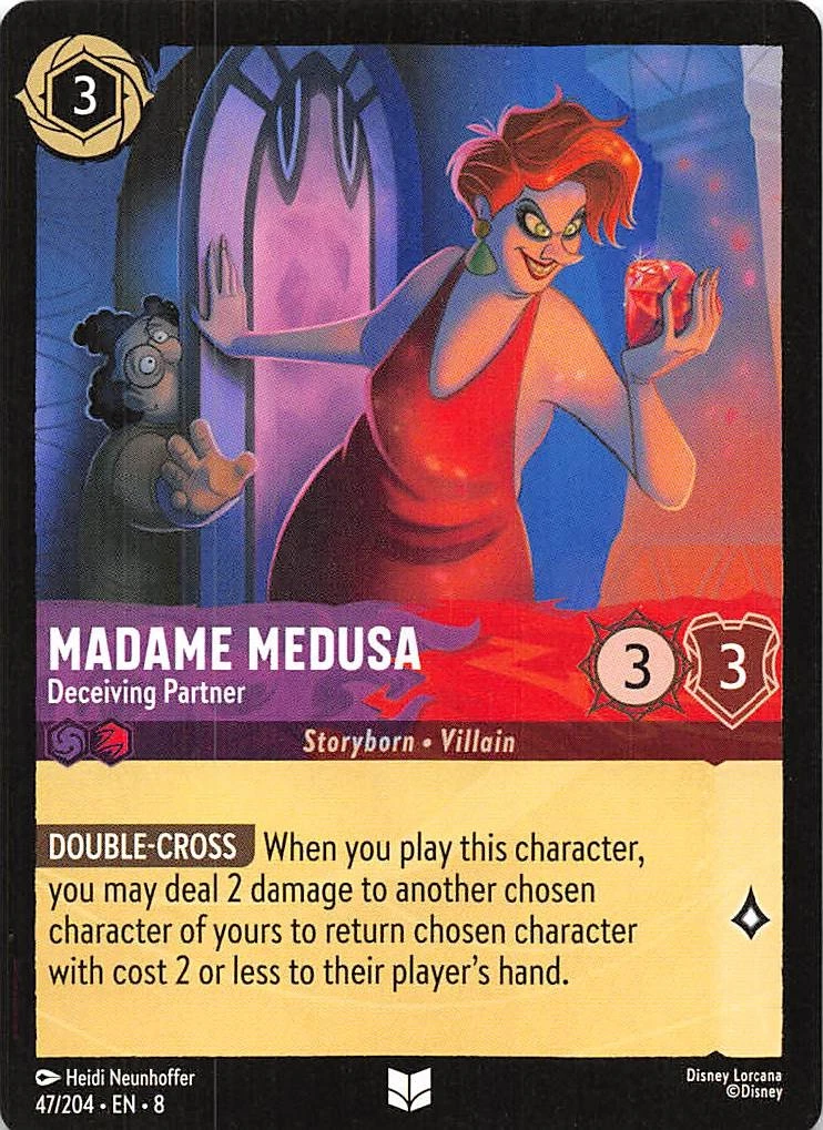 Madame Medusa Deceiving Partner 47/204 Reign of Jafar Disney Lorcana