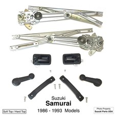Window Regulators Door Handle Set Black Oem - Samurai 85-93 Window Regulators Door Handle Set Black Oem - Samurai 85-93