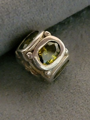 Authentische Chamilia Sterlingsilber Olive ovaler Stein Charm JC-1C