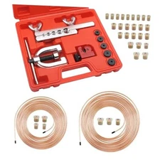 25Ft 1/4" and 3/16" Brake Line Kit with Includes 32 Inverted Flare Brake Line 