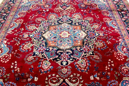 9X12 1940's FINE ANTIQUE 200+KPSI HAND KNOTTED VEGETABLE DYE WOOL MASHADD RUG