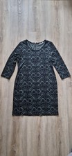 Kleid von Yessica (C&A) Gr L (Grau/Schwarz) für kühlere Tage 3/4 Ärmel 