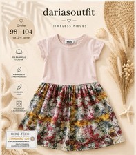 Molo Kleid Kinderkleid Gr. 98-104 rosa mit Bl...