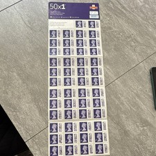 Royal Mail 93x 1st Class Machin Datamatrix Stamps Sheet Elizabeth II. 93 stamps
