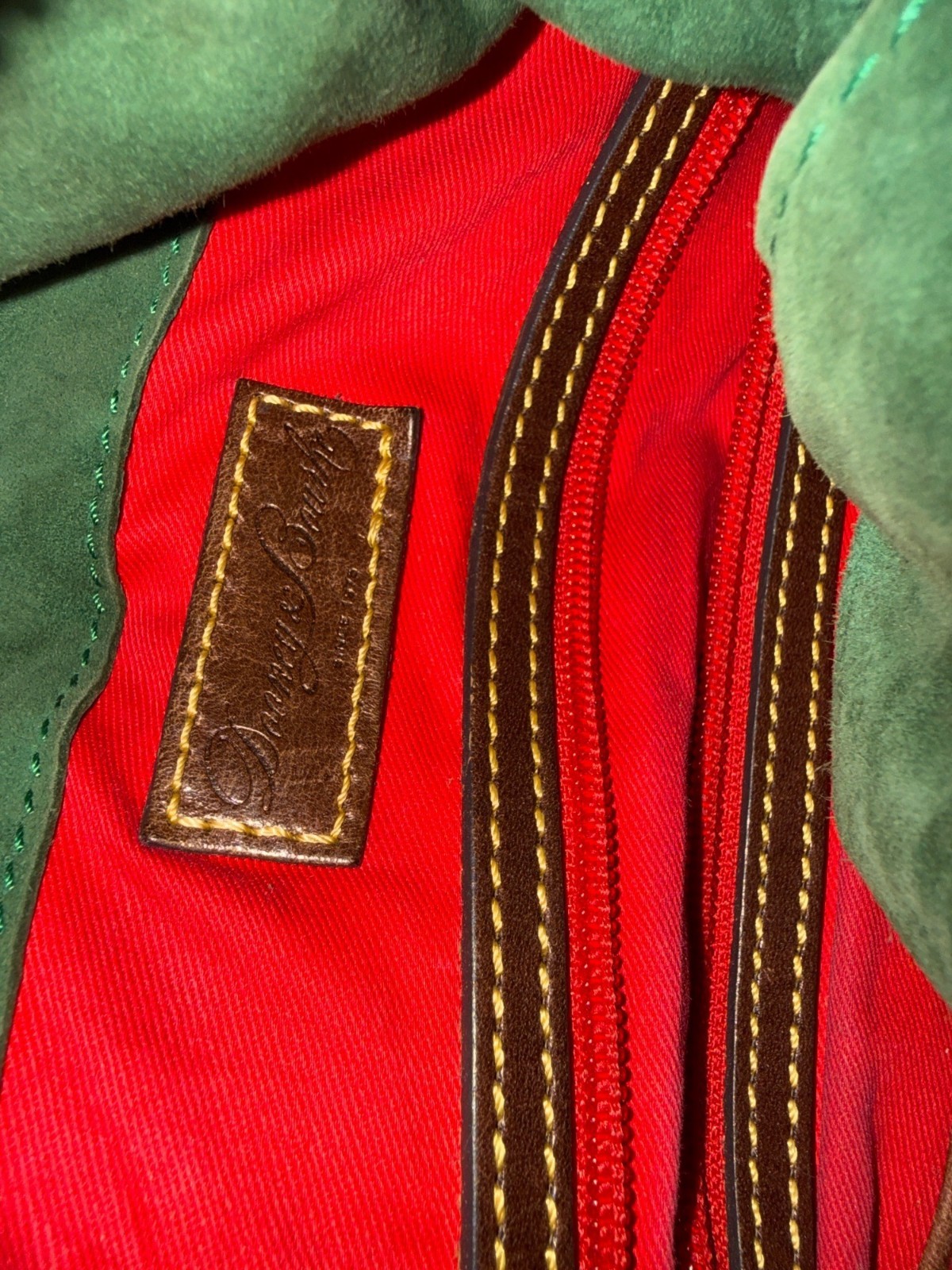 Dooney & Bourke Python-Embossed Leather Satchel R… - image 6