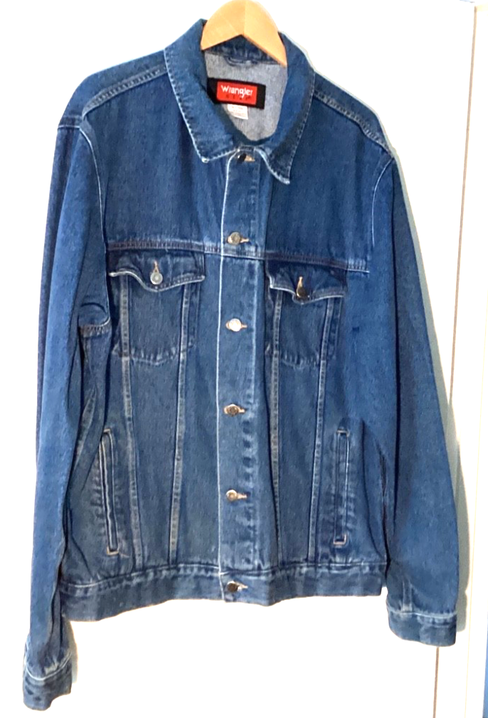 Wrangler Hero Denim Jacket- 100% Cotton--Size XLT-Fast Shipping | eBay