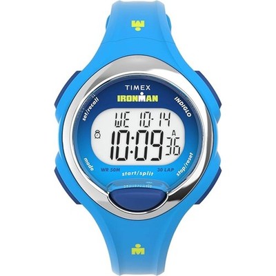 Timex Women's Watch Ironman 30-Lap Digital Dial Blue Resin Strap TW5M603009J