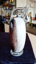 Große schwere Glas Skulptur - Pinguin - MURANO - dekorativ - Höhe 16 cm - 0,4 kg