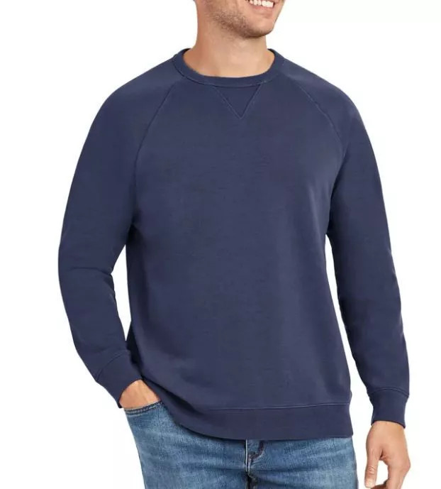 Members Mark Mens French Terry Crewneck Sweatshirt in Blue Cove Medium 3990₽