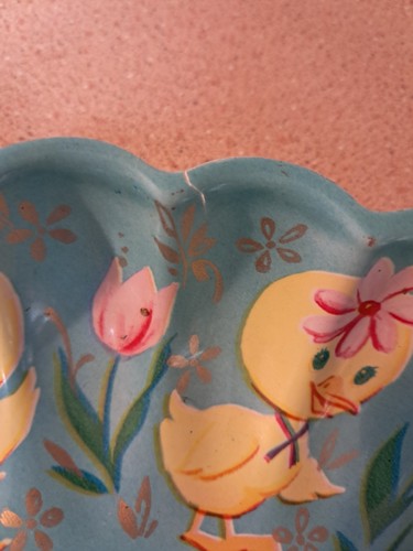 Vintage Easter Bunny Duckling Rabbit Plastic Bowl Dish - Picture 3 of 5