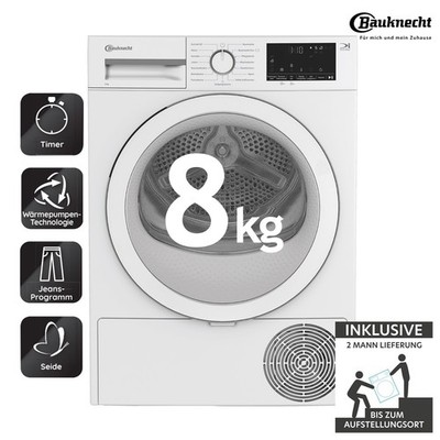 BAUKNECHT BT 84D WWS Wärmepumpentrockner 8 kg Precision Dry Kindersicherung 2ML