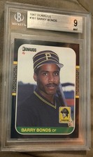 1987 LEAF / DONRUSS #219 BARRY BONDS ROOKIE RC BECKETT BGS 9 HOME RUN KING