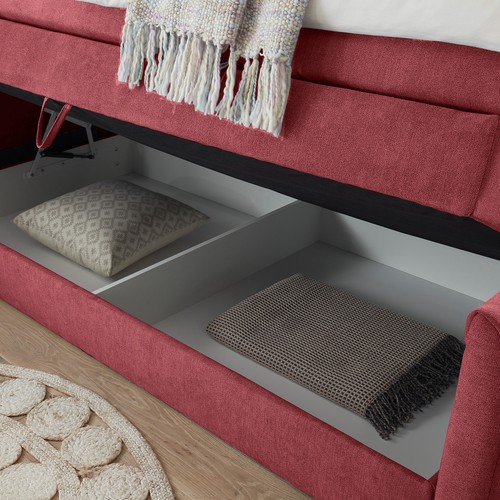 Boxspringbett - berry - H2 - 120x200 cm Doppelbett Polsterbett Gästebett - Bild 7 von 10