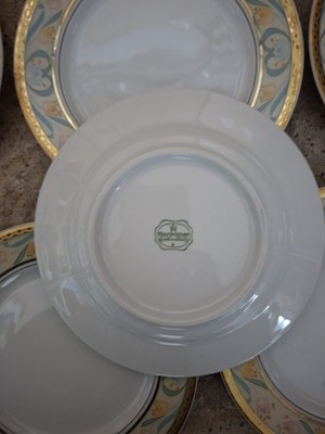 6x Vintage Bareuther Bavaria Speiseteller Jugendstil Tulpen Goldrand   Art...