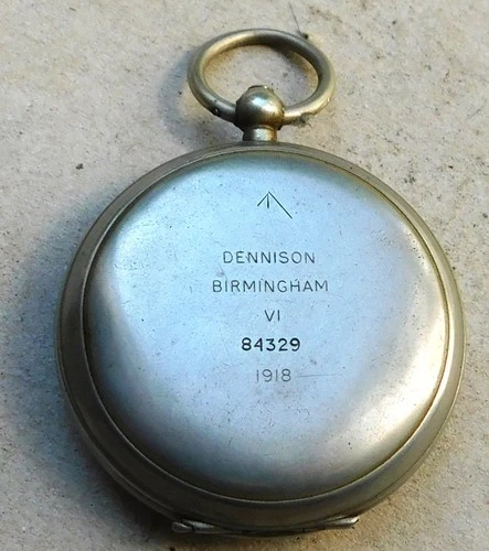 NO RESERVE ORIGINAL WW1 1918 Dennison Military Magnetic Marching Trench Compass