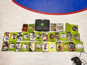 Microsoft Original Xbox Console w/ Wired Controller & Mixed Games Lot