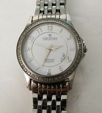 Croton Women's Diamond Quartz Watch 28mm New Battery