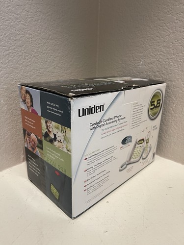 Uniden Corded Cordless Phone Digital Answering System Large Buttons 5.8 GHz NEW! - Picture 2 of 5