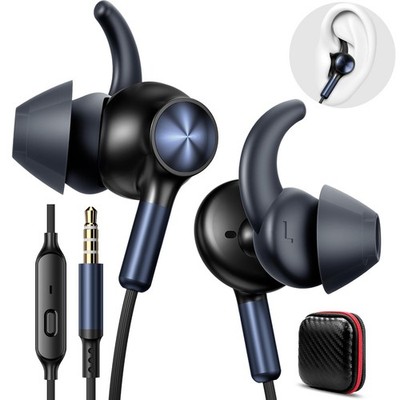 Apetoo Wired Ear Buds Sport In-Ear Headphones W/Anti Fall/Hurt Wingtips Mute