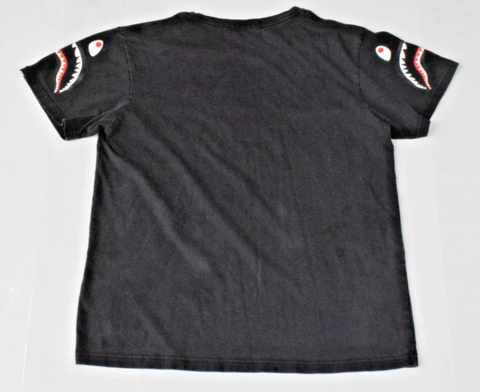 Vintage Bathing Ape Bape Shark T-Shirt Size S 00s Sleeve Sharks Soft Stretch - Image 2 of 4