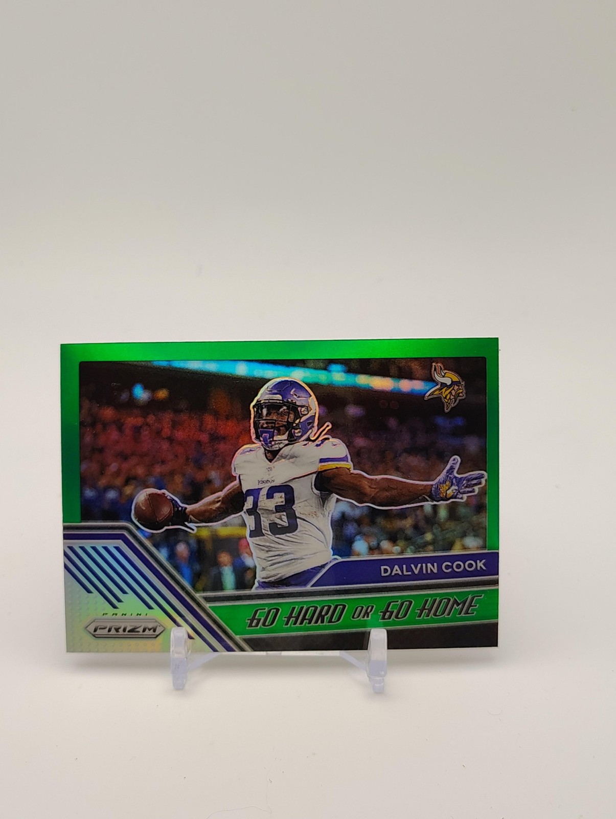 2020 Panini Prizm Dalvin Cook #9 Go Hard or Home Prizms Green Vikings