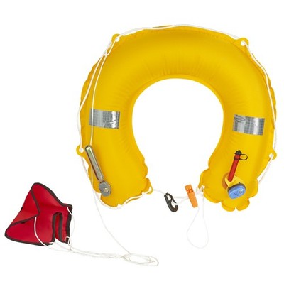 PLASTIMO INFLATABLE HORSESHOE LIFEBUOY. YELLOW 64888