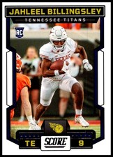 2023 Jahleel Billingsley Rookie Score FOOTBALL #397b Tennessee Titans